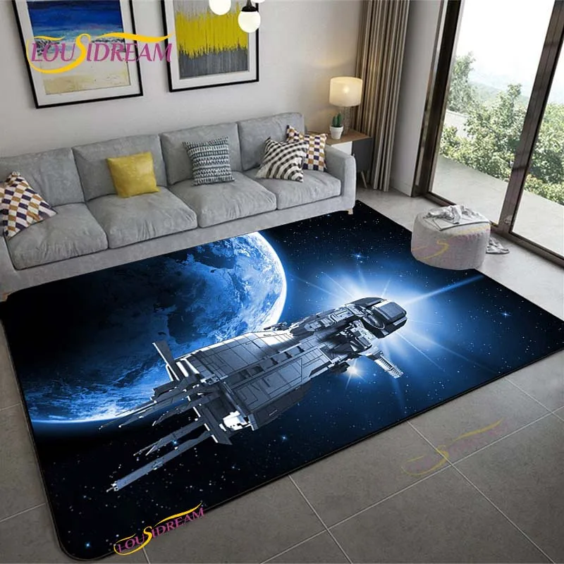 Home Cinema Gifts - 3D Space Ship Station Carpet for