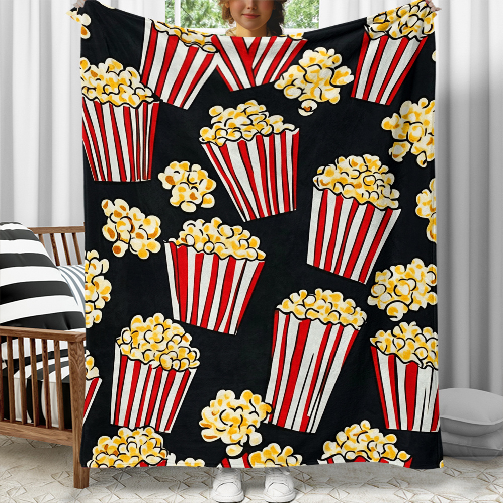 Home Cinema Gifts - Popcorn Movie Night Blanket: Soft Micro