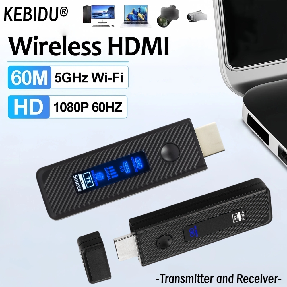 Home Cinema Tv Screen - 1080p 60m Wireless Video Transmitter Receiver