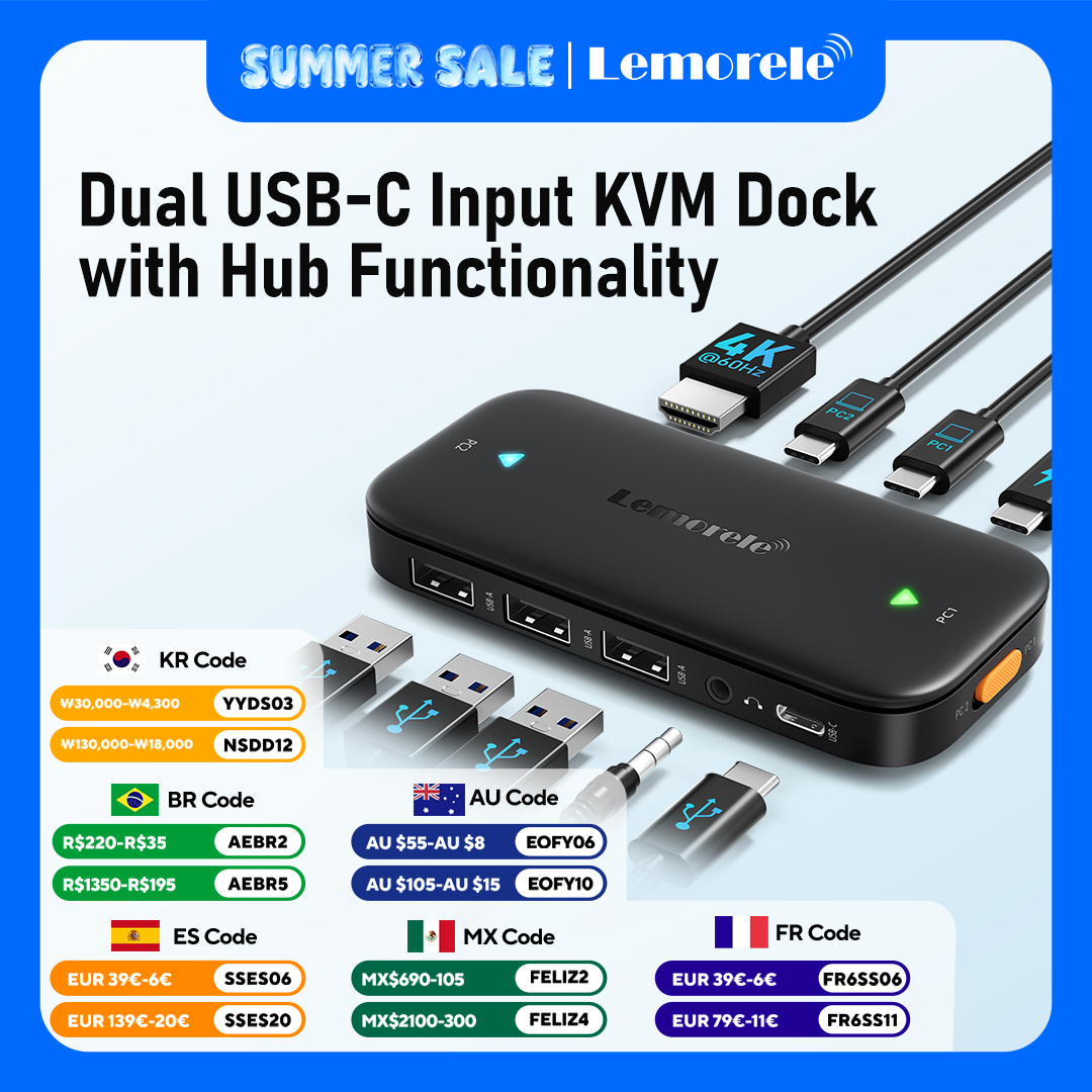 Home Cinema Usb - Lemorele USB-C KVM Switch 2 in