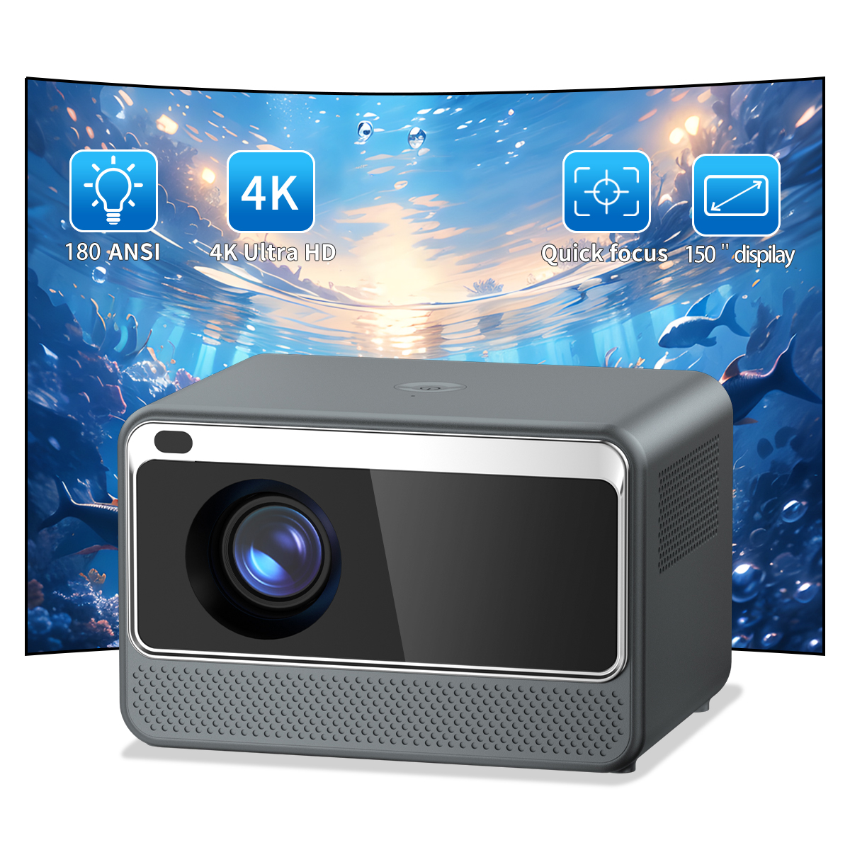 Home Cinema Tv Screen - Mini Portable Full Hd Projectors Outdoor