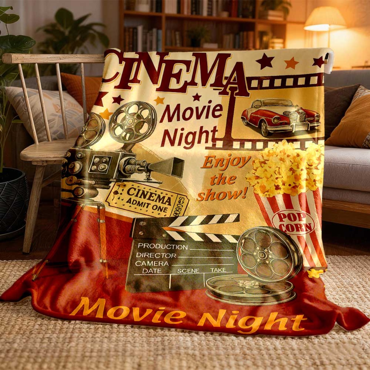 Retro Movie Projector Flannel  - Home Cinema Gifts 评论和价格