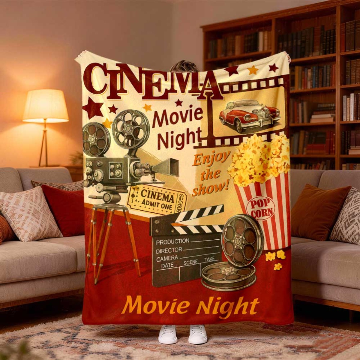 Retro Movie Projector Flannel  - Home Cinema Gifts 评论和价格