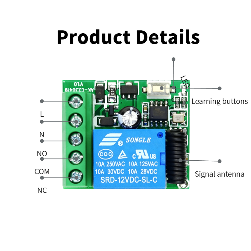 433MHz DIY Wireless Switch DC  - Home Cinema Diy 评论和价格
