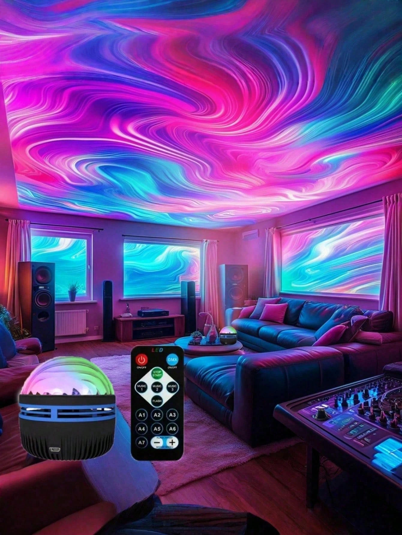 1pc LED Northern Lights Aurora - Home Cinema Gifts 评论和价格