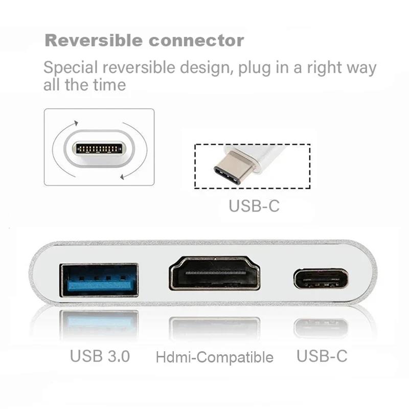 USB-C To HDMI-compatible 3 In  - Home Cinema Usb 评论和价格