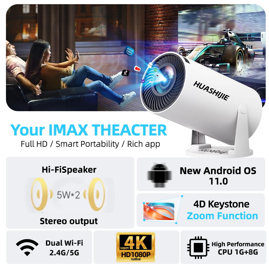 4K home theater projector, bui - Home Cinema Gifts 评论和价格