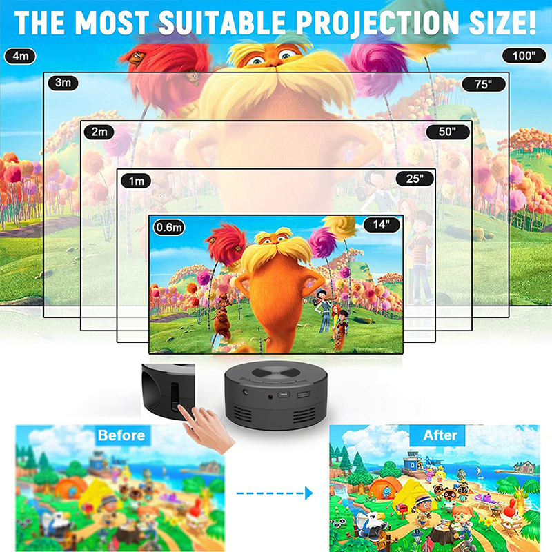Portable Mini Projector 1920*1 - Home Cinema Projector Xiaomi 评论和价格