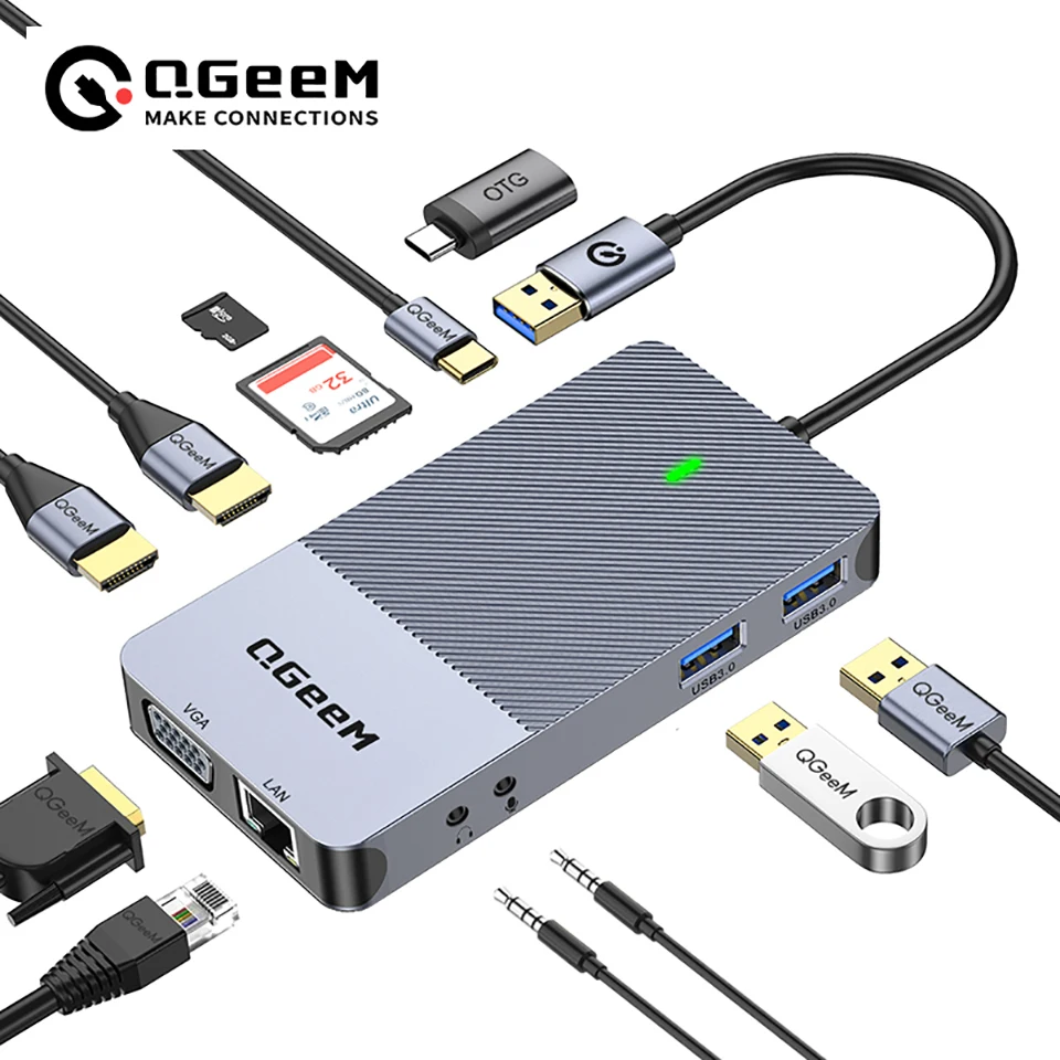 QGeeM USB 3.0 Docking Station, - Home Cinema Usb 评论和价格