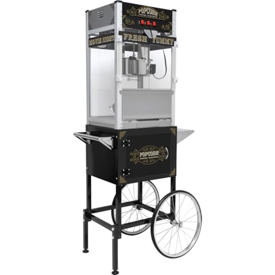 Popcorn Machine with Cart Whee - Popcorn Machine Home 评论和价格