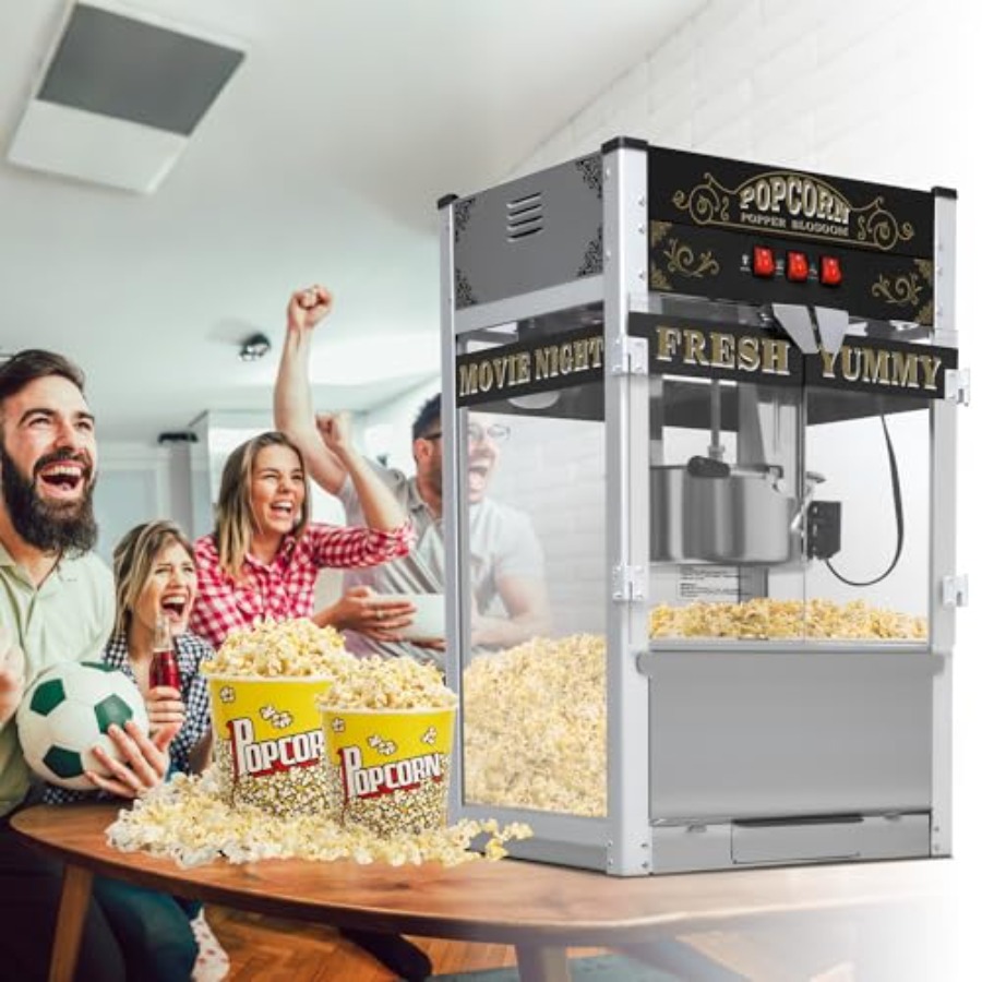 Popcorn Machine with Cart Whee - Popcorn Machine Home 评论和价格