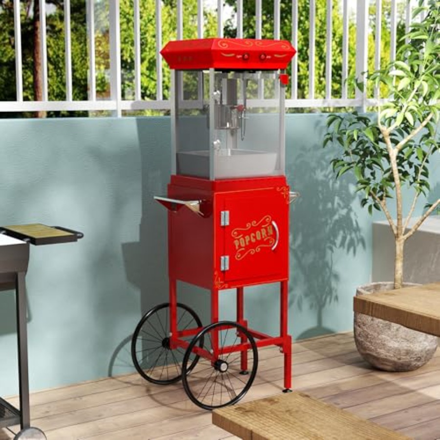 Popcorn Machine with Cart on W - Popcorn Machine Home 评论和价格