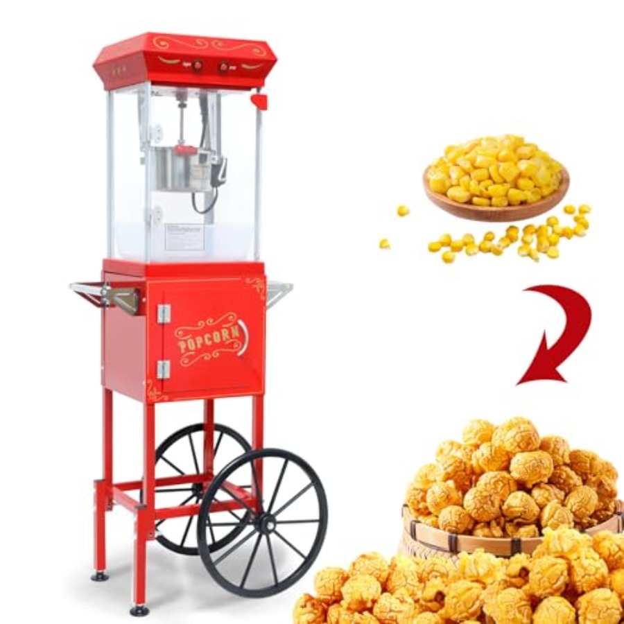 Popcorn Machine with Cart on W - Popcorn Machine Home 评论和价格