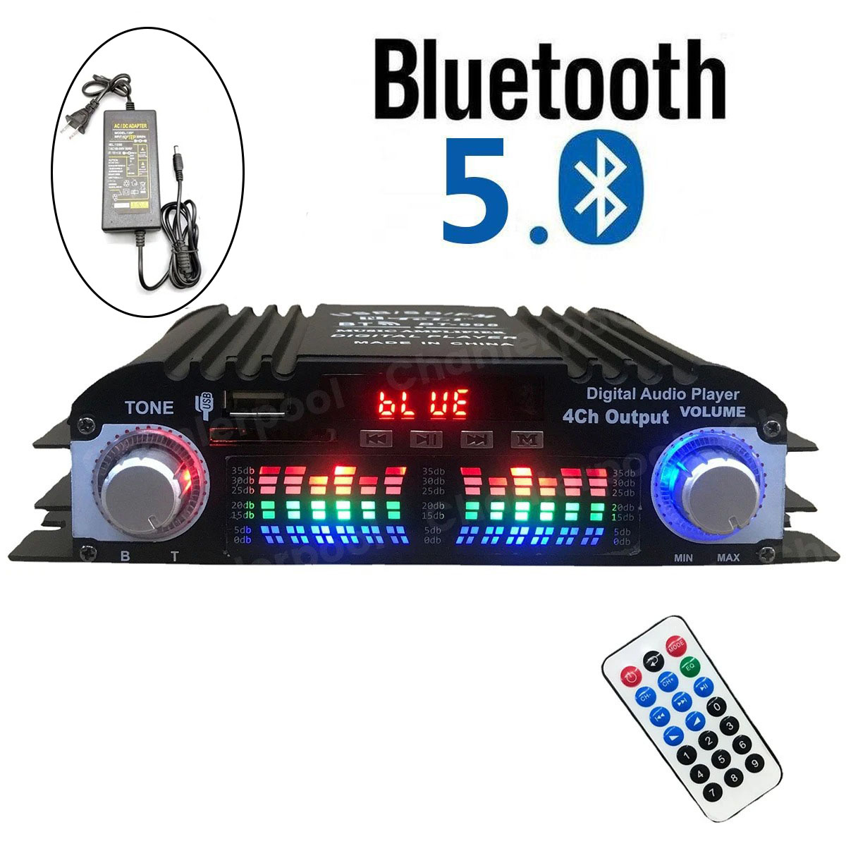 HiFi Sound Amplifier 4 Channel - Home Cinema Audio System 评论和价格