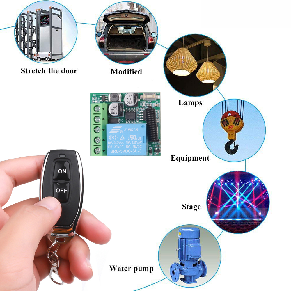 DC 12V 433Mhz RF Wireless Remo - Home Cinema Diy 评论和价格