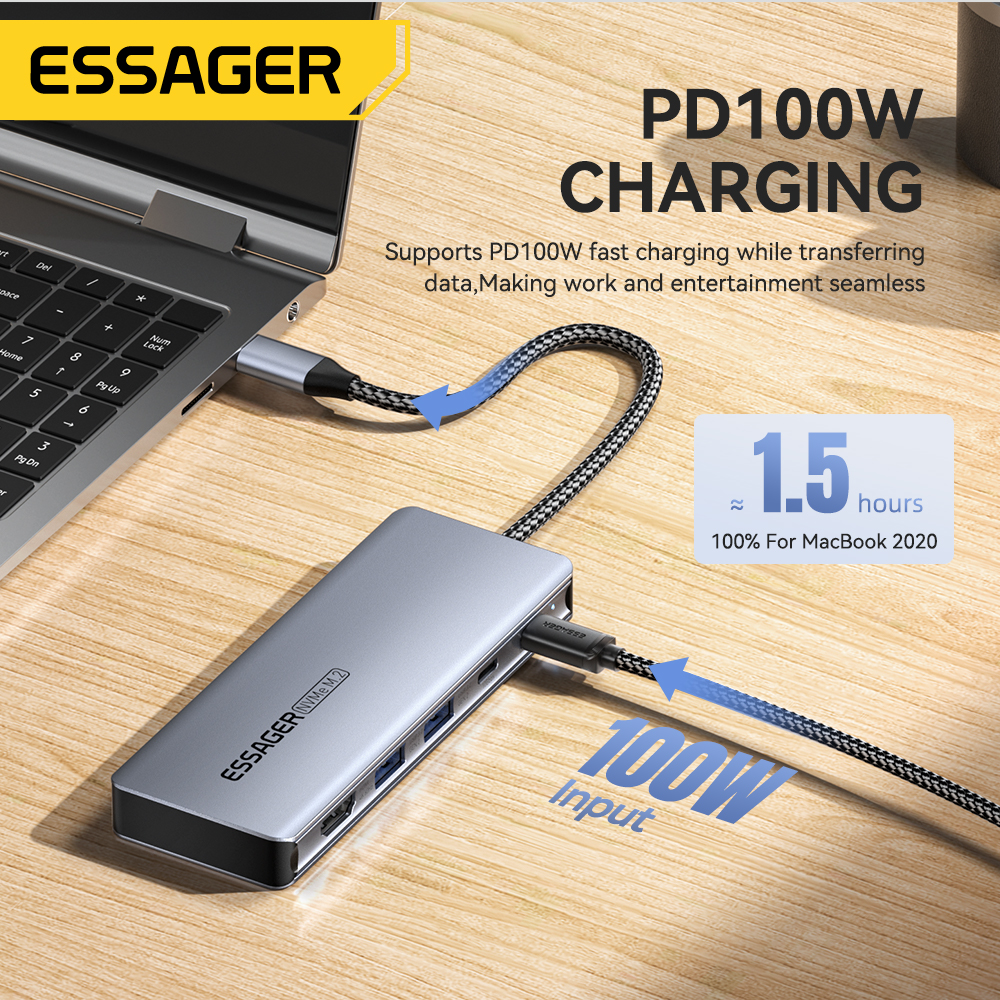 Essager USB C Hub With M.2 SSD - Home Cinema Usb 评论和价格
