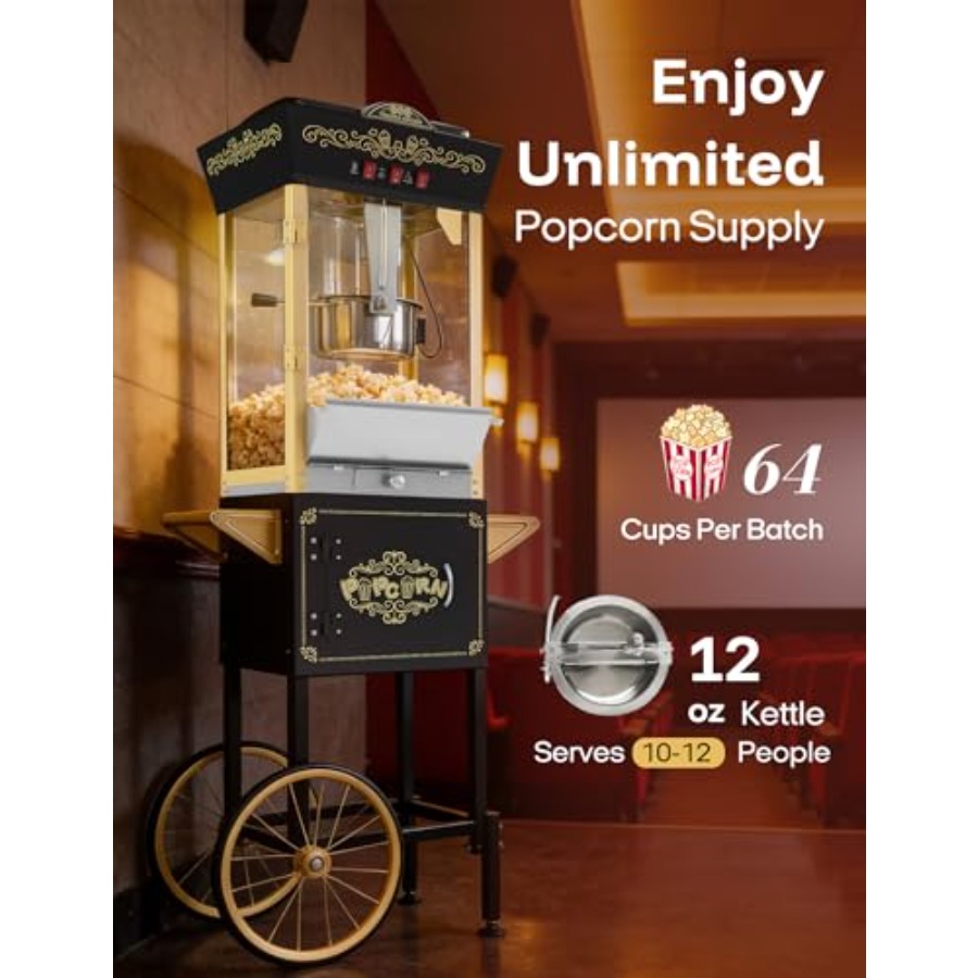 Retro Professional Popcorn Mak - Popcorn Machine Home 评论和价格