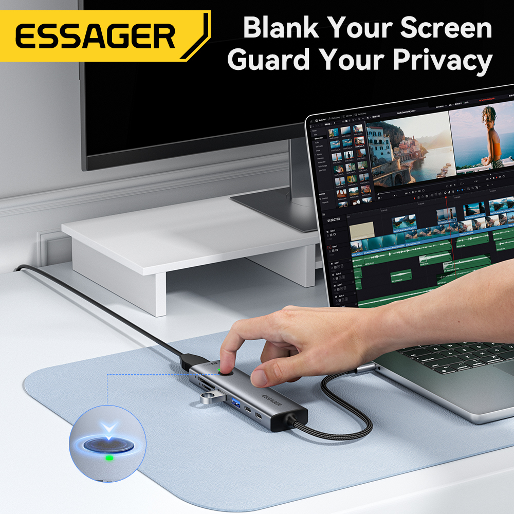 Essager USB C HUB 4K 7-in-1 Ty - Home Cinema Usb 评论和价格