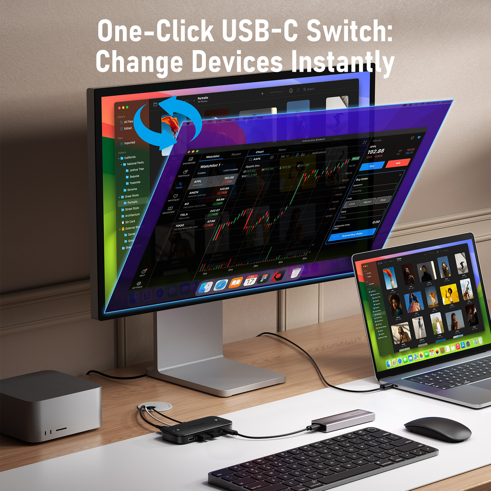 Lemorele USB-C KVM Switch 2 in - Home Cinema Usb 评论和价格