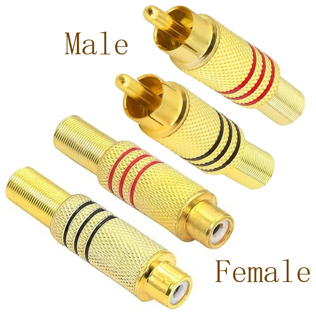 4PCS RCA Plug Gold Plated Sold - Home Cinema Audio System 评论和价格