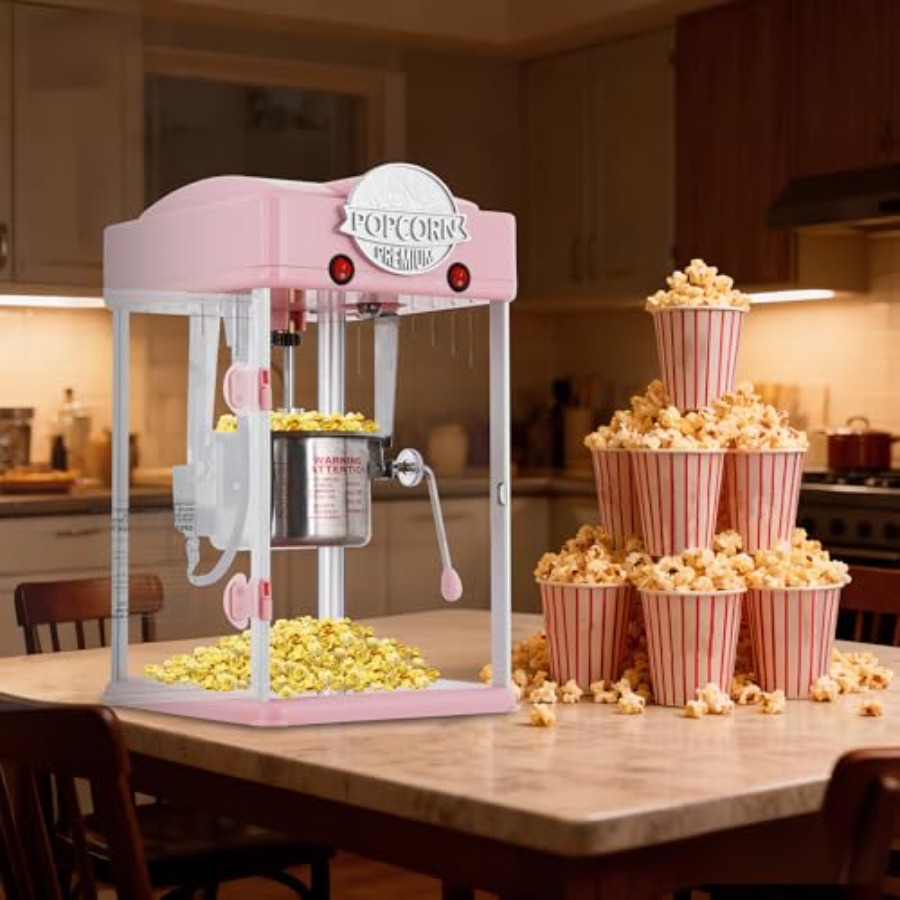 Pink 8oz Popcorn Machine with  - Popcorn Machine Home 评论和价格