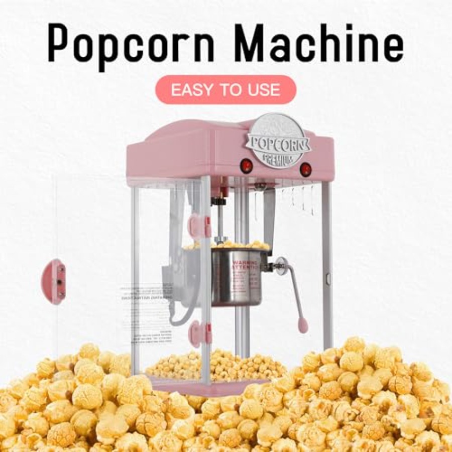 Pink 8oz Popcorn Machine with  - Popcorn Machine Home 评论和价格