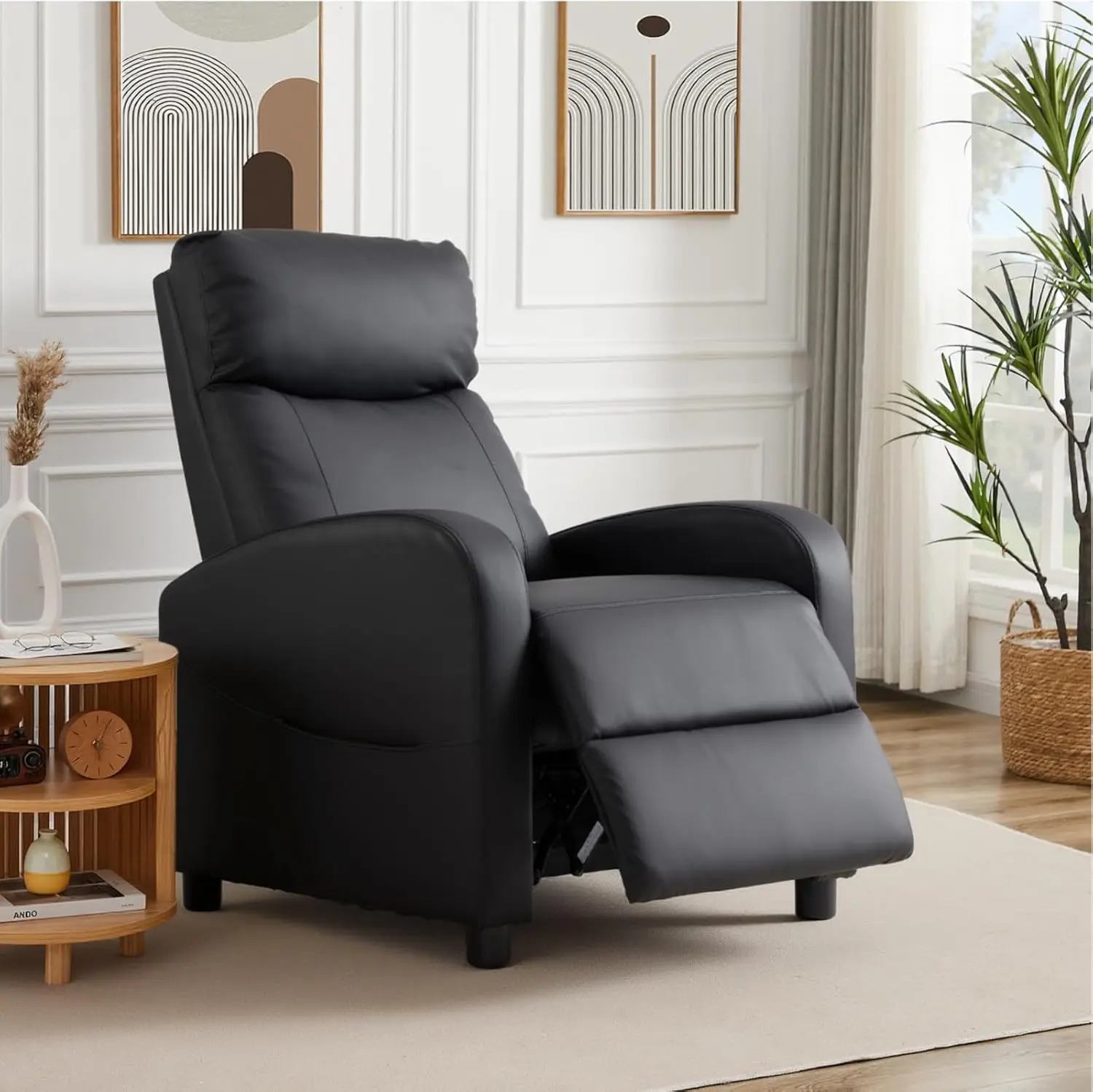 Recliner Chair PU Leather Recl - Home Cinema Chairs 评论和价格